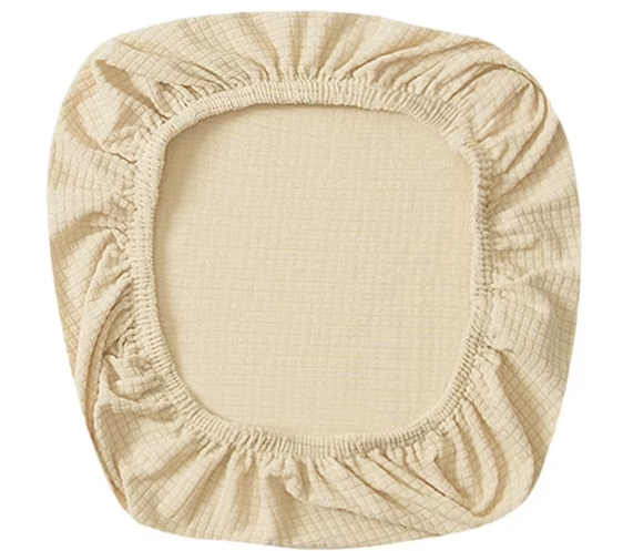 Elastic Office Chair Covers Washable Stretchable Chair Seat Cover Beige, 38-52cm