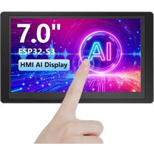ESP32 Display, 7 Inch Advance HMI ESP32-S3 IPS Touchscreen with Acrylic Case, Support AI Speech Interaction, 800480 Resolution, Up to 240MHz Frequency, Compatible with Arduino, ESP-IDF