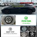 4-Pack Hubcaps Fit for 2006-2011 Honda Civic; Wheel Rim Covers Compatible with 2013-2015 Honda Civic 15'' Steel Wheel (Silver)