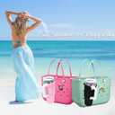 Bogg Bag Cup Holder for Stanley Bogg Bag Drink Holder Attachment 40OZ Water Bottle Holder Adjustable Cup Holder Accessories for Bogg Bag/Beach Hole Bag Take Out Cup Carriers(2Pack Rose)