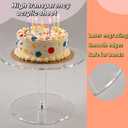 Acrylic Cake Stand for Dessert Table, 7.8 Inch Clear Round Cupcake Stand Display Riser for Birthday Party Wedding Event, Pastry Candy Pizza Display (Small)