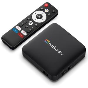 Android 14.0 TV Box 2025, 2GB RAM + 16GB ROM, 4K Ultra HD Video Output, Home TV Streaming Device, Support Voice Remote, 2.4G/5G WiFi 4, 100M Ethernet, BT 4.0, Amlogic S905L23 Quad-Core A53