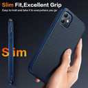 Magnetic for iPhone 11 Phone Case-Compatible with MagSafe-Carbon Fiber Texture-Slim Military Grade Drop Protection Phone Case for iPhone 11 6.1",Blue