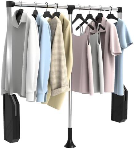 Amazon.com: Pull Down Closet Rod Stainless Steel,35"-48" Adjustable Wardrobe Lift Rail Rod,60 lbs Load Capacity,Side & Back Mounted Closet Pole for Waredrobe & Hanging Clothes : Home & Kitchen