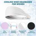 2 x Wide Headbands Headbands for Women Young Girls Non Slip Athletic Hair Bands for Small Head Ideal for Yoga Gym Running 4 Pack (black white blue purple)