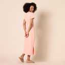 Amazon Essentials Women's Short Sleeve Belted Midi T-Shirt Dress (X-Large, Coral Pink)