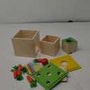 Adena Montessori 6 in 1 Play Kit Toy- 3 Nesting & Stacking Boxes, Object Permanence Drop Game, Coin Box, Carrot Harvest,Tissue Box,Sticks Matching Game for 6-12 Months 1 Year Old Toddlers 2 Year