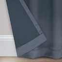 Eclipse Solid Thermapanel Modern Room Darkening Rod Pocket Window Curtain for Bedroom (1 Panel) 54" x 54" Curtain Panel in Blue