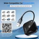 Wireless CarPlay Adapter for Apple iPhone-No Latency, Plug&Play, Stable Connection for Cars with Built-in Wired Apple CarPlay, Plug and Play CarPlay Wireless Adapter for iPhone 6~17, Fit for 800+ Cars