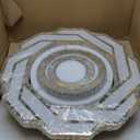 Flashing God Crystal Chandeliers Dia 32" Gold Chandelier Flush Mount Ceiling Light for Bedroom Living Room Dining Room Hallway Dimmable 3 Rings LED Celing Lighting Fixtures