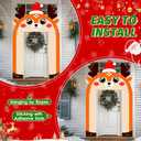 Christmas Reindeer Door Banner Decoration Xmas Door Cover Front Door Porch Banner Arch Red Reindeer Birthday Banner Wall Decor for Indoor Outdoor Yard Garage Photo Booth Prop Door Archway Decor