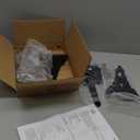 HOME MASTER HARDWARE Wood Gate Hardware Set - Heavy Duty 8" Decorative Strap Hinges and Spring Loaded Latch Kit with Screws for Outdoor Fence Swing Gate Black Finish