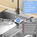 Stone Faucet Mat for Kitchen Sink- 15.6''x 3.9''Diatomite Fast-Drying Faucet Mat, Super Water Absorbing Stone Tray for Sink,Faucet Splash Guard for Bathroom Counter (Gray)