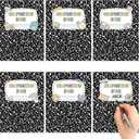 2 x Fuutreo 72 Pcs Composition Notebook Classroom Decorations Classroom Bulletin Board Decor Bulletin Boards Cutouts Composition Cover Paper Whiteboard Decor