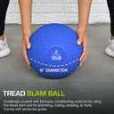 ProsourceFit Slam Medicine Balls 10lbs Smooth and Tread Textured Grip Dead Weight Balls for Strength and Conditioning Exercises, Cardio and Core Workouts