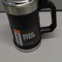 STANLEY Classic Bottle Opener Beer Stein 24 oz | Flip Up Lid and Heavy Duty Handle with Built In Bottle Opener | Insulated Stainless Steel Beer Mug | BPA-Free | Black 2.0