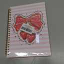 Anycarf Preppy Strawberry Notebook Valentine Coquette Notebook for Journal Work Meeting School Valentines Day Gifts for Her Him