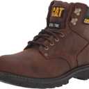 CAT Men's Second Shift Steel Toe (7.5 Wide, Dark Brown)