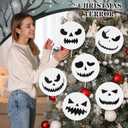 Jenaai 9 Pcs Large Ghost Christmas Tree Picks Black and White Night Christmas Ornaments for Xmas Tree Topper Party Supplies Home School Office Decor