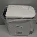 TIPGO Slim Bathroom Trash Can with Lid Soft Close, Step Pedal, 6 Liter / 1.6 Gallon Stainless Steel Trash Bin, Small Garbage Cans for Bedroom, Office, Kitchen (White)