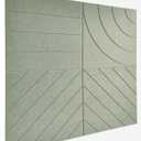 21.65" Large Square Acoustic Panels 4-Pack - Sound Absorbing Wall Panels, Noise Reducing Soundproof Decorative Felt Tiles for Home Office, Studio, Living Room - Sage