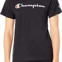 Champion Women's T-shirt, Classic Tee, Comfortable T-shirt for Women, Script, (Large)