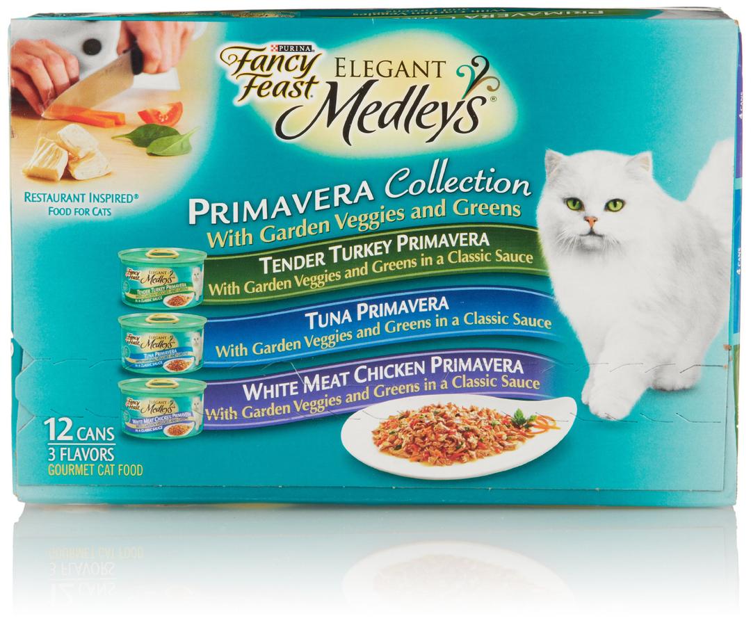 Purina Fancy Feast Medleys Primavera Collection Gourmet Wet Cat Food Variety Pack - (12) 3 Oz. Cans