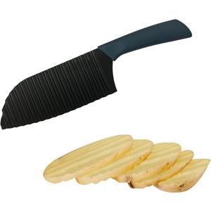 Potato Veggies Crinkle Cutter,French Fry Cutter for Wave Fries,Cucumber, Carrot and Fruit for Home Kitchen Cooking Tool