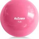 A2ZCARE Toning Ball - Weighted Toning Exercise Ball - Soft Weighted Medicine Ball for Pilates, Yoga, Physical Therapy and Fitness (F. Pink (7lbs))