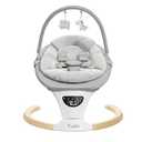 TimChic Baby Swings for Infants, Portable Infant Swing with 5-Speeds, 3-Adjustable Height, 3 Timer & 12 Lullabies, Mutil-Function Electric Swing for Baby, Indoor & Outdoor Use (Gray)