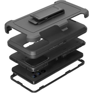 Compatible with Samsung Galaxy A53 5G Case, with Belt Clip Holster Heavy Duty Rugged Shockproof Full Body Protection Kickstand Phone case for Samsung Galaxy A53 5G (Black)