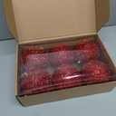 6 Pcs 4 Inch Christmas Tree Tinsel Ornaments for Tree Glitter Sequin Hanging Ornaments Christmas Tinsel Balls Decorations Shatterproof for Xmas Party Holiday Decor(Red)