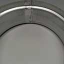 Zonon 4 Inch Duct Connector Flange Galvanized Steel Dryer Vent Connector with Rubber Ring and Screws Straight or Flex Pipe Flange for Heating Cooling Ventilation System