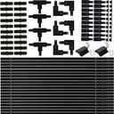 65.6FT H Track Lighting Rail Kit, Black H Type Track Lighting Rails with Floating Canopy Connector, I&L&T Connector, End Caps and Live End Feed for 120V H Style 3-Wire Heads
