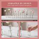 Lyellfe Set of 12 Glass Bud Vase, Clear Vases for Flowers, Small Vintage Floral Vase in Bulk for Centerpieces, Office, Dinning Table, Wedding Reception