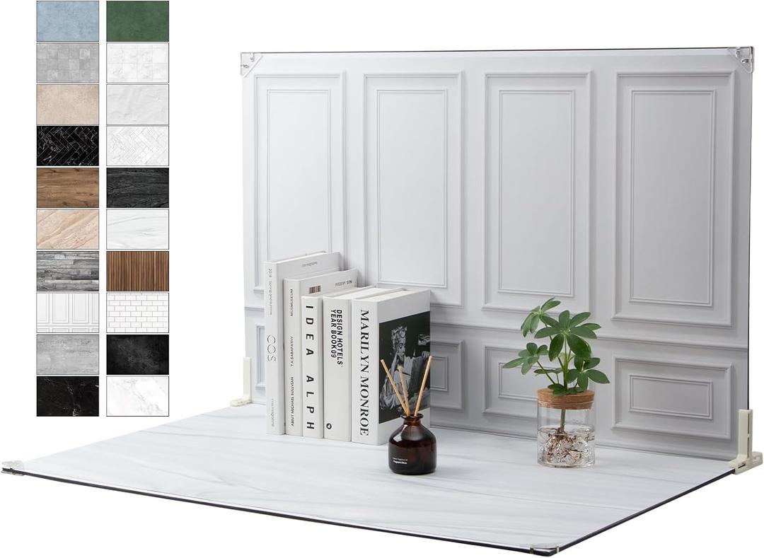 Photo Backdrop Board, 10Pcs 20Patterns Product Photography Backdrops for Food, Background Table Top Small Shooting Kit (XL Size 23x35in), MDAOCRY