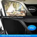 T TGBROS for Ford Transit Window Shades 2015-2025 2026 Windshield Front Side Window Covers Blackout Privacy for Transit Van Mid/High Roof Cargo Vans Foldable Heat Black Out Covers 3PCS