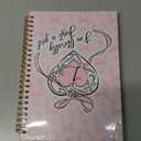 Pink Personalized Notebook Journal for Teen Girls Women, Initial Monog