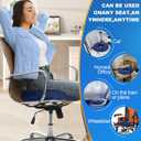 Donut Cushion Memory Foam Hemorrhoids Cushion for Postpartum & Coccyx & Tailbone Pain Pressure Relief for Office Chair, Wheelchair, Office, Car Seat (Blue)