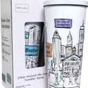 Cities Around the World 25 Oz Tumbler Series - Designed in the USA - Vacuum Insulated Tumbler with Lids & Straw - Stainless Steel Coffee Water Travel Mug, Cup for Hot Cold Drink (Boston)