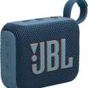 JBL Go 4 - Ultra-Portable, Waterproof and Dustproof Bluetooth Speaker, Big JBL Pro Sound with Punchy bass, 7-Hour Built-in Battery, Made in Part with Recycled Materials (Blue)