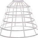 GRACEART Victorian Dress Pannier Hoop Skirt Bustle Cage Skirt (White, S)