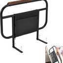 Bed Side Rail for Adjustable Bed, Screw Into Wooden Board Only, 17 inch Height for Mattress Less Than 10 Inches, 1 pc