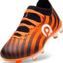 AMZZPIK Kids Soccer Cleats for Little/Big Kid Size 11C-6Y Youth Professional Cleat for Boys and Girls (Black)