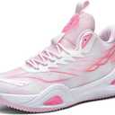 Womens Mens Basketball Shoes Breathable Non Slip Fashion Sneakers Comfortable Unisex-Adult Outdoor Sport Shoe (8.5 Women/7.5 Men, Pink)
