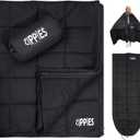 3M Thinsulate Insulation Puffy Camping Blanket for Cold Weather, Queen Size Warm Camping Quilt with Zipper, Waterproof Outdoor Sleeping Bag for Hammock, Cozy & Versatile Gift for Men and Women (Black)