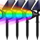 InnoGear Solar Lights Outdoor Waterproof Solar Garden Light for Outside Yard Landscape Lighting Pathway Spot Lights Spotlight Wall Light Auto On/Off, Pack of 4 (Multicolor)