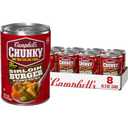 Campbells Chunky Soup, Sirloin Burger With Country Vegetable Beef Soup, 16.3 oz Can (Case of 8), BBD 07/15/2026