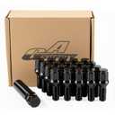 GAsupply M12x1.5 Lug Bolts 28mm Shank Fit for BMW BMW 3 7 Series M5 M6 Z3 Z4 Z8, Black 12x1.5 Spline Lug Bolt Stock Stud Cone Seat, 20pcs +1pcs 3/4" & 13/16" Hex Socket Key