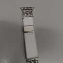 Minyee Magnetic Stretchy Band Compatible with Apple Watch Bands 38/40/41/42/44/45/46/49mm Women Men, Celtic Knot Soft Elastic Nylon Fabric Strap for iWatch Series 11 10 9 8 7 6 5 4 SE/Ultra 3 2 1 (White/Silver)